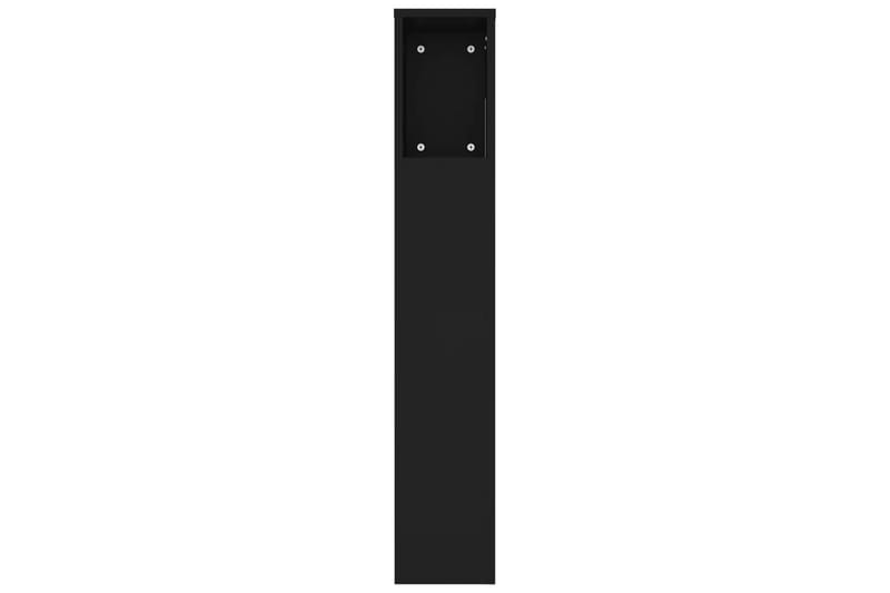 beBasic Sänggavel med förvaring svart 220x18,5x104,5 cm - Black - Möbler - Säng - Sängtillbehör & sänggavel - Sänggavlar & huvudgavlar
