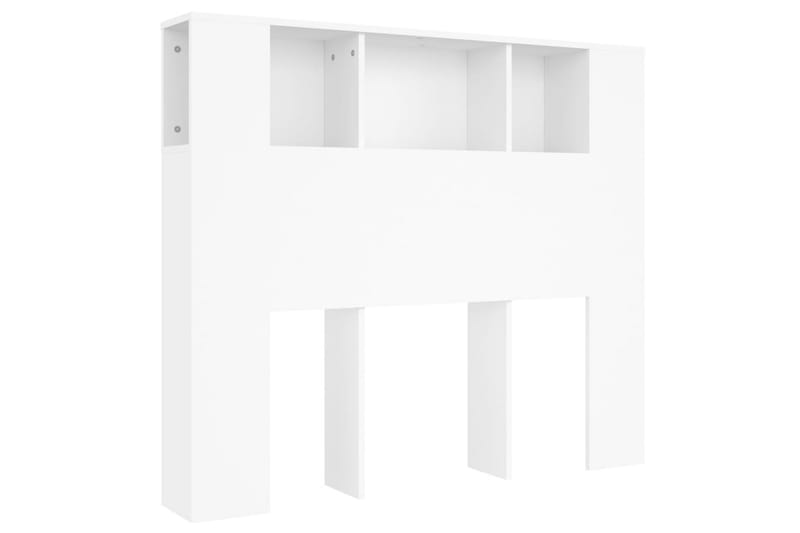 beBasic Sänggavel med förvaring vit 120x18,5x104,5 cm - White - Sänggavlar & huvudgavlar