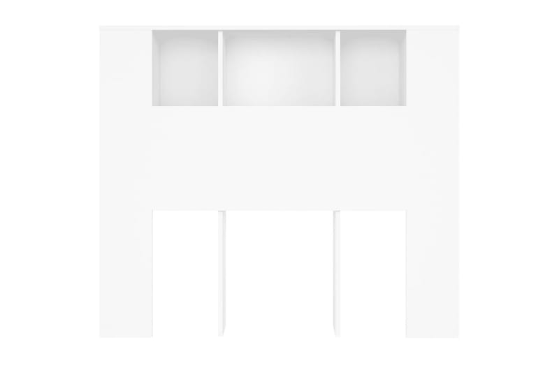 beBasic Sänggavel med förvaring vit 120x18,5x104,5 cm - White - Möbler - Säng - Sängtillbehör & sänggavel - Sänggavlar & huvudgavlar