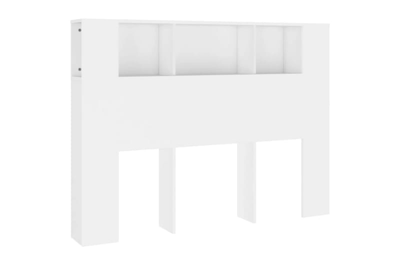 beBasic Sänggavel med förvaring vit 140x18,5x104,5 cm - White - Möbler - Säng - Sängtillbehör & sänggavel - Sänggavlar & huvudgavlar