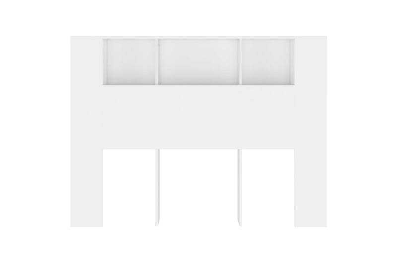 beBasic Sänggavel med förvaring vit 140x18,5x104,5 cm - White - Möbler - Säng - Sängtillbehör & sänggavel - Sänggavlar & huvudgavlar