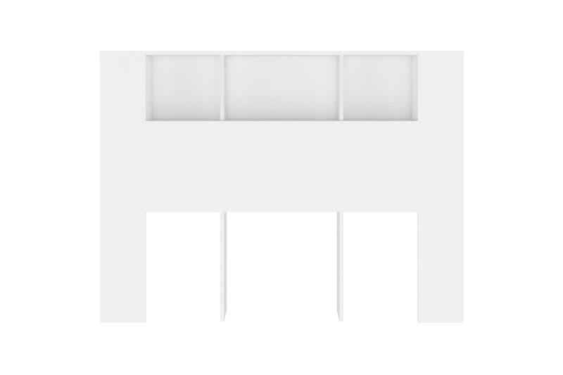 beBasic Sänggavel med förvaring vit 140x18,5x104,5 cm - White - Sänggavlar & huvudgavlar