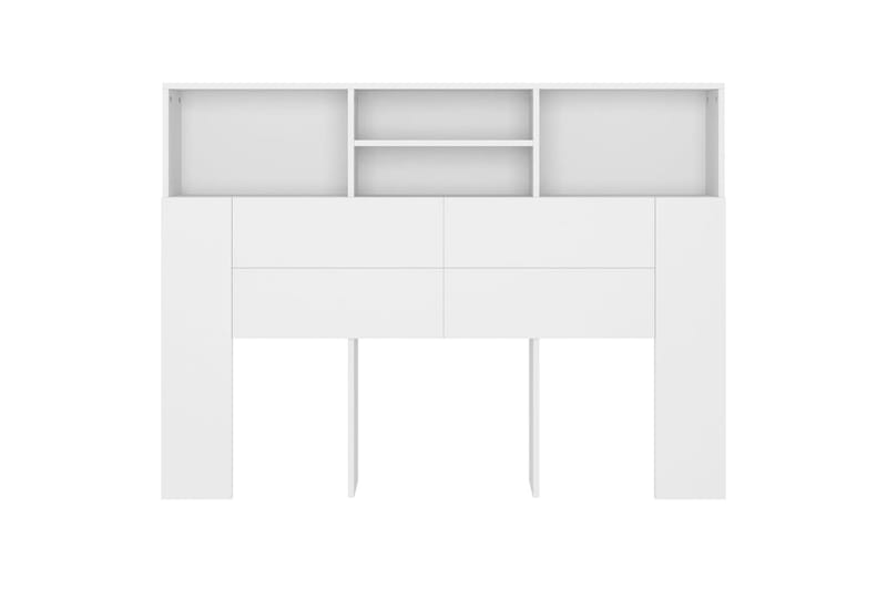beBasic Sänggavel med förvaring vit 140x19x103,5 cm - White - Möbler - Säng - Sängtillbehör & sänggavel - Sänggavlar & huvudgavlar