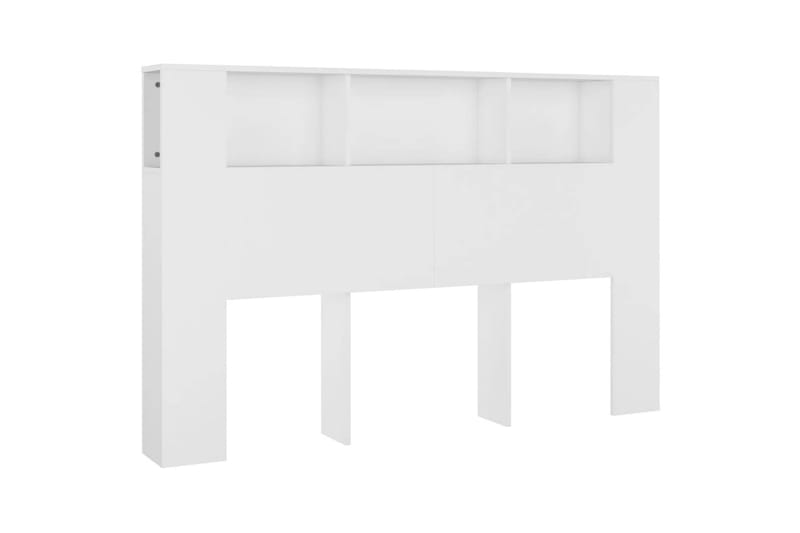 beBasic Sänggavel med förvaring vit 160x18,5x104,5 cm - White - Möbler - Säng - Sängtillbehör & sänggavel - Sänggavlar & huvudgavlar