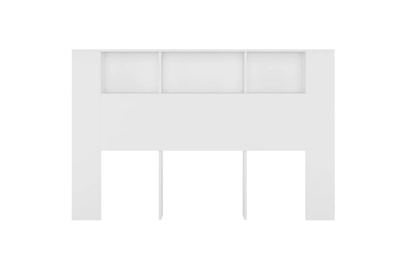 beBasic Sänggavel med förvaring vit 160x18,5x104,5 cm - White - Möbler - Säng - Sängtillbehör & sänggavel - Sänggavlar & huvudgavlar