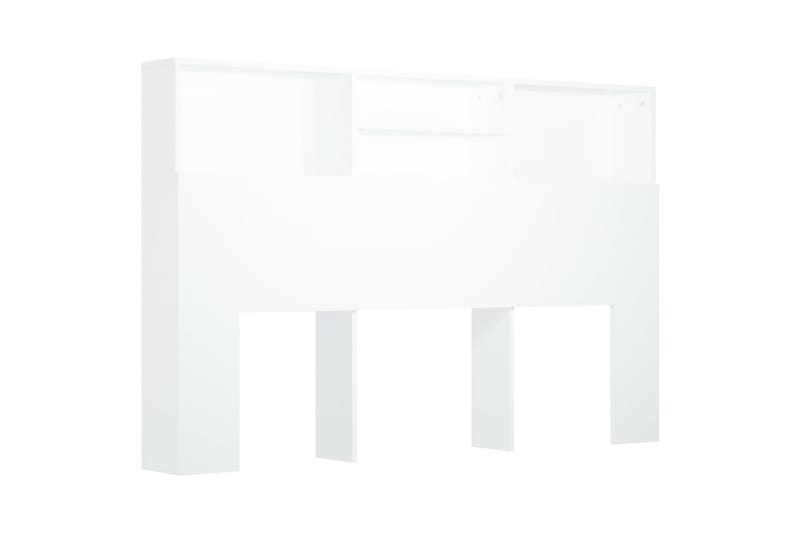 beBasic Sänggavel med förvaring vit 160x19x103,5 cm - White - Sänggavlar & huvudgavlar