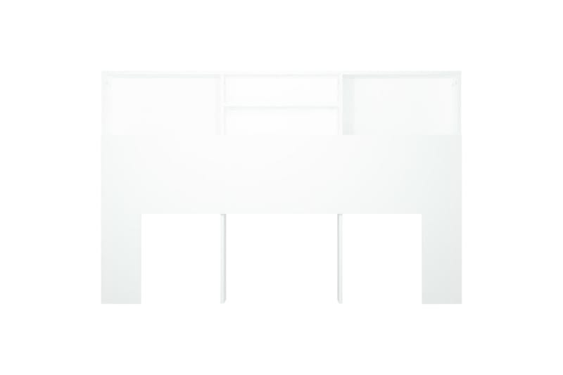 beBasic Sänggavel med förvaring vit 160x19x103,5 cm - White - Sänggavlar & huvudgavlar