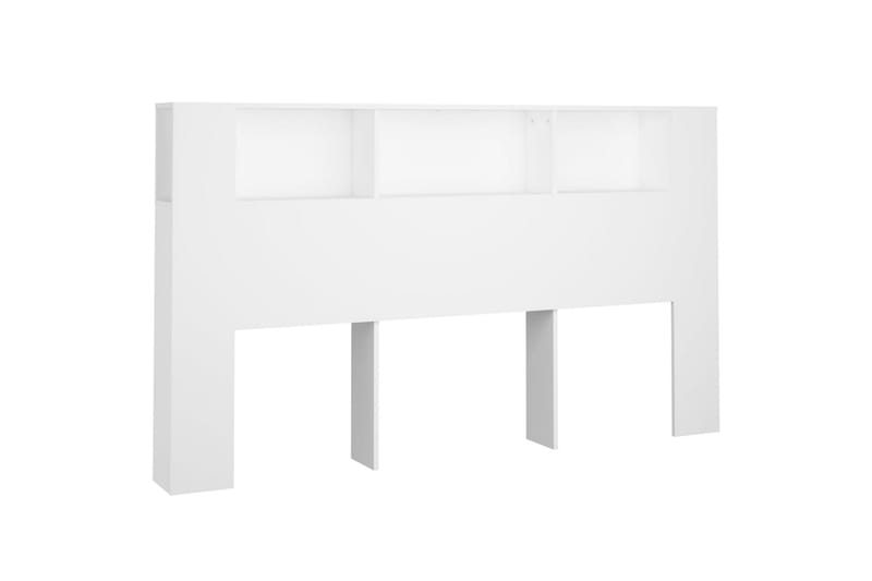 beBasic Sänggavel med förvaring vit 180x18,5x104,5 cm - White - Sänggavlar & huvudgavlar