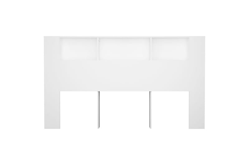 beBasic Sänggavel med förvaring vit 180x18,5x104,5 cm - White - Möbler - Säng - Sängtillbehör & sänggavel - Sänggavlar & huvudgavlar