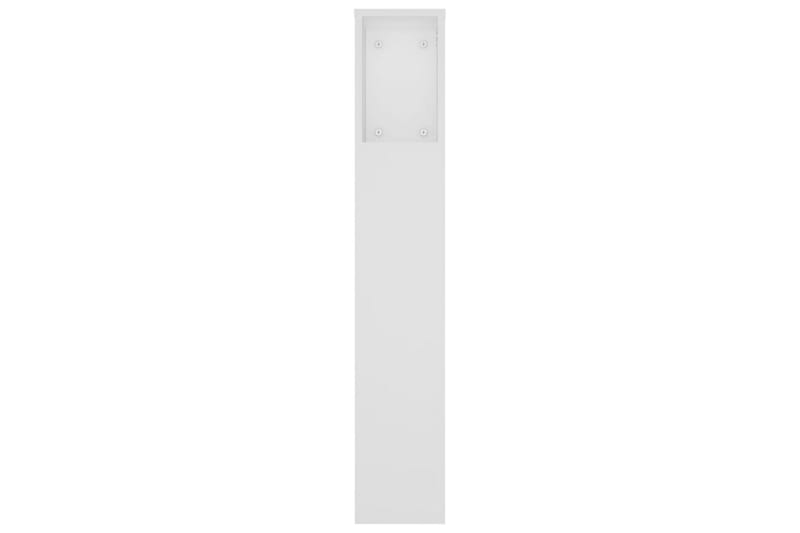 beBasic Sänggavel med förvaring vit 180x18,5x104,5 cm - White - Möbler - Säng - Sängtillbehör & sänggavel - Sänggavlar & huvudgavlar