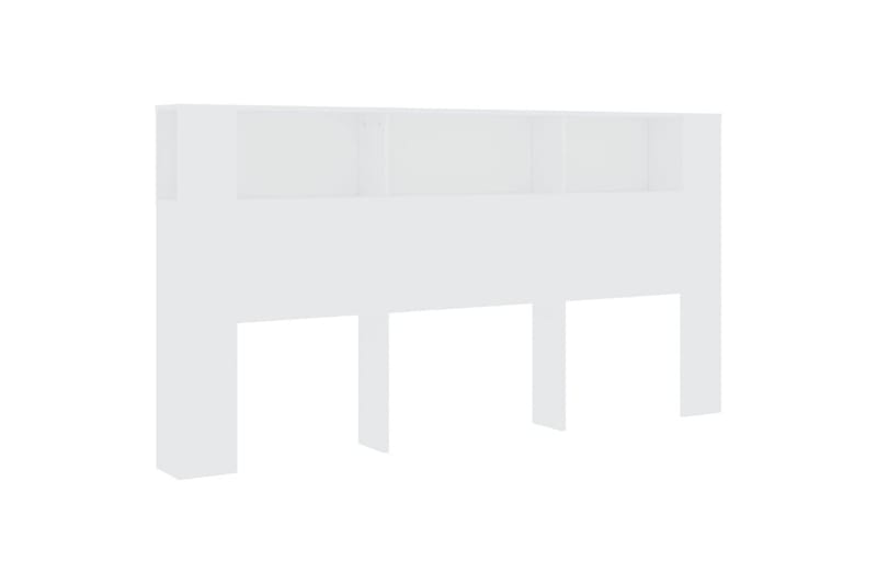 beBasic Sänggavel med förvaring vit 200x18,5x104,5 cm - White - Sänggavlar & huvudgavlar