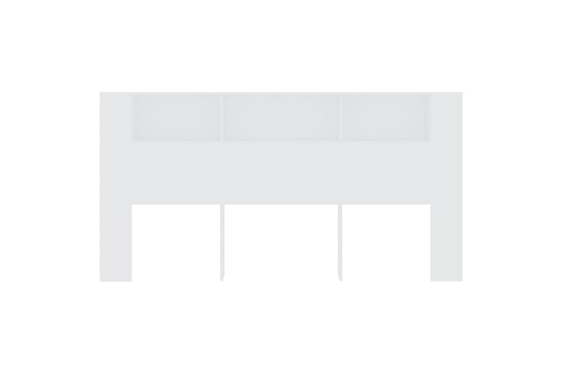 beBasic Sänggavel med förvaring vit 200x18,5x104,5 cm - White - Möbler - Säng - Sängtillbehör & sänggavel - Sänggavlar & huvudgavlar