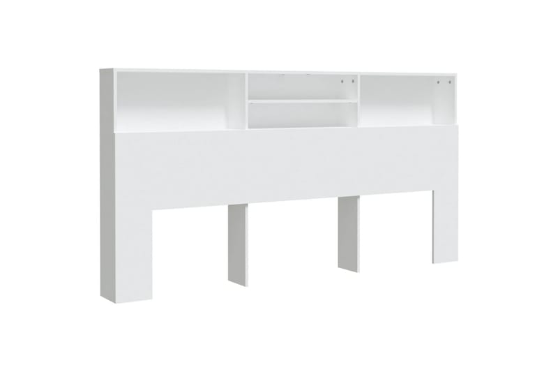 beBasic Sänggavel med förvaring vit 200x19x103,5 cm - White - Sänggavlar & huvudgavlar