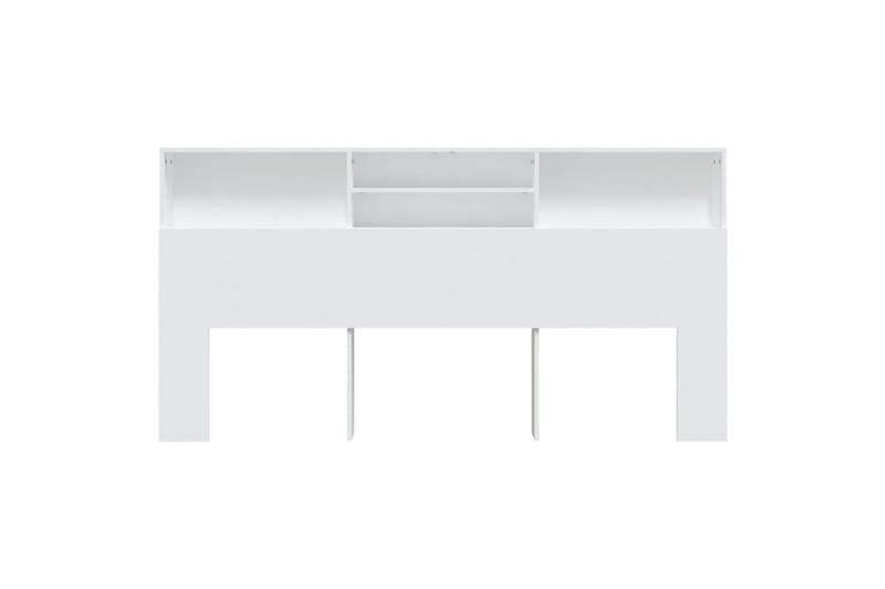 beBasic Sänggavel med förvaring vit 200x19x103,5 cm - White - Sänggavlar & huvudgavlar