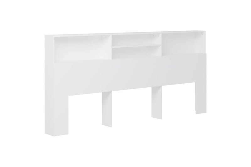 beBasic Sänggavel med förvaring vit 220x19x103,5 cm - White - Sänggavlar & huvudgavlar