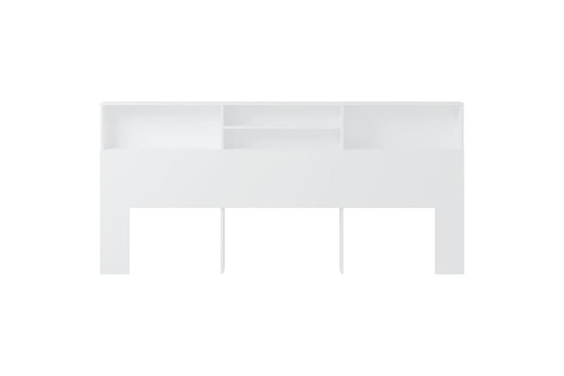 beBasic Sänggavel med förvaring vit 220x19x103,5 cm - White - Sänggavlar & huvudgavlar