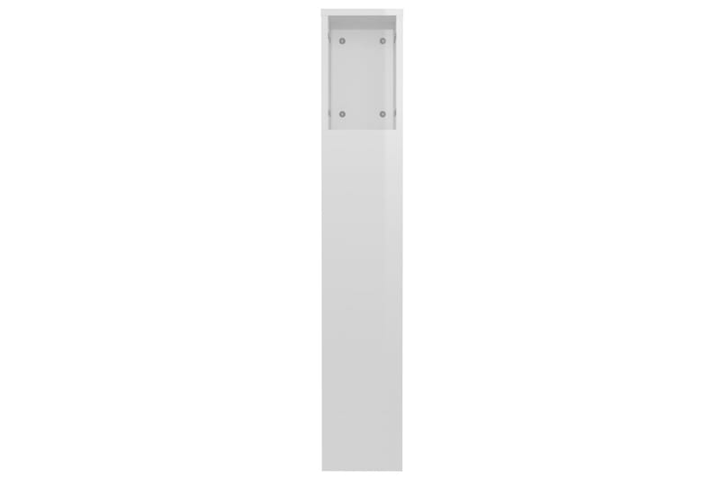 beBasic Sänggavel med förvaring vit högglans 120x18,5x104,5 cm - White - Möbler - Säng - Sängtillbehör & sänggavel - Sänggavlar & huvudgavlar