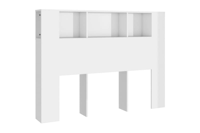 beBasic Sänggavel med förvaring vit högglans 140x18,5x104,5 cm - White - Möbler - Säng - Sängtillbehör & sänggavel - Sänggavlar & huvudgavlar