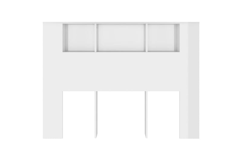beBasic Sänggavel med förvaring vit högglans 140x18,5x104,5 cm - White - Möbler - Säng - Sängtillbehör & sänggavel - Sänggavlar & huvudgavlar