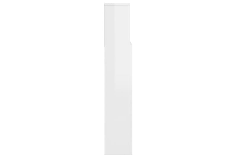 beBasic Sänggavel med förvaring vit högglans 140x19x103,5 cm - White - Möbler - Säng - Sängtillbehör & sänggavel - Sänggavlar & huvudgavlar