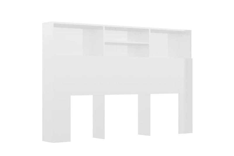 beBasic Sänggavel med förvaring vit högglans 160x19x103,5 cm - White - Möbler - Säng - Sängtillbehör & sänggavel - Sänggavlar & huvudgavlar