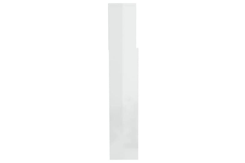 beBasic Sänggavel med förvaring vit högglans 200x19x103,5 cm - White - Sänggavlar & huvudgavlar