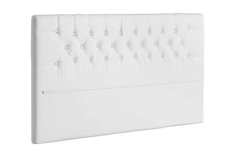 Cheter Sänggavel 160 cm Konstläder - Vit - Sänggavlar & huvudgavlar