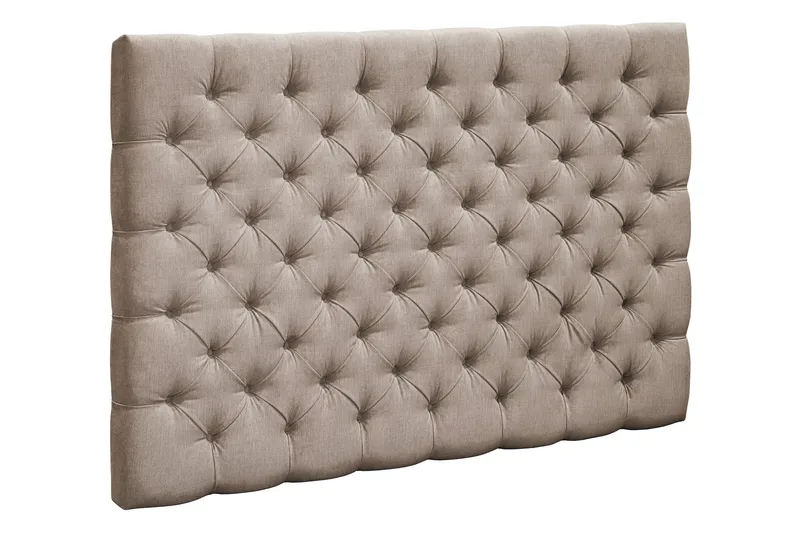 Joluma Stoppad Sänggavel & Huvudgavel 180 cm i Tyg med Knappar - Beige - Möbler - Säng - Sängtillbehör & sänggavel - Sänggavlar & huvudgavlar