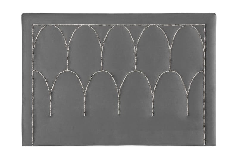 Leva Sänggavel 160cm, Mörkgrå/Sammet