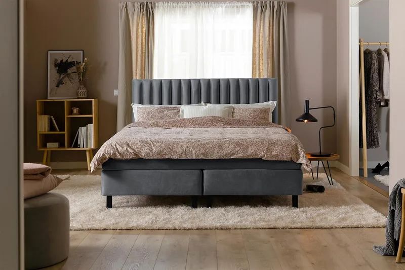 Rakel Sänggavel 120cm - Mörkgrå/Sammet - Möbler - Säng - Sängtillbehör & sänggavel - Sänggavlar & huvudgavlar