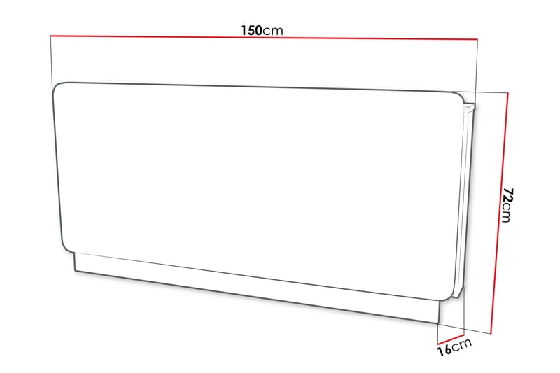 Rauk Sänggavel 150 cm - Beige/Grå - Möbler - Säng - Sängtillbehör & sänggavel - Sänggavlar & huvudgavlar