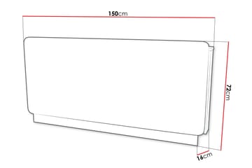 Rauk Sänggavel 150 cm - Blå/Vit - Möbler - Säng - Sängtillbehör & sänggavel - Sänggavlar & huvudgavlar