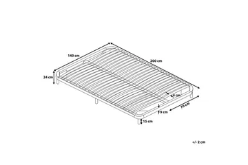 Basic Ribbotten 140 200 cm - Svart - Möbler - Säng - Sängtillbehör & sänggavel - Ribbotten