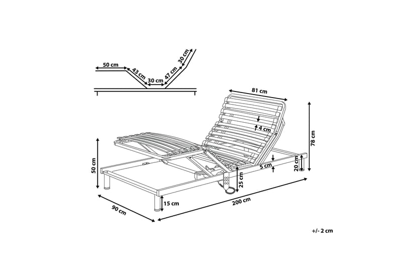 Comfort Ribbotten 90|200 cm - Grå - Ribbotten