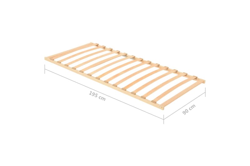 Ribbotten med 13 ribbor 90x200 cm - Brun - Möbler - Säng - Sängtillbehör & sänggavel - Ribbotten