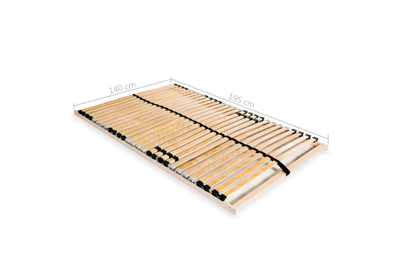 Ribbotten med 28 ribbor 7 zoner 140x200 cm - Brun - Möbler - Säng - Sängtillbehör & sänggavel - Ribbotten