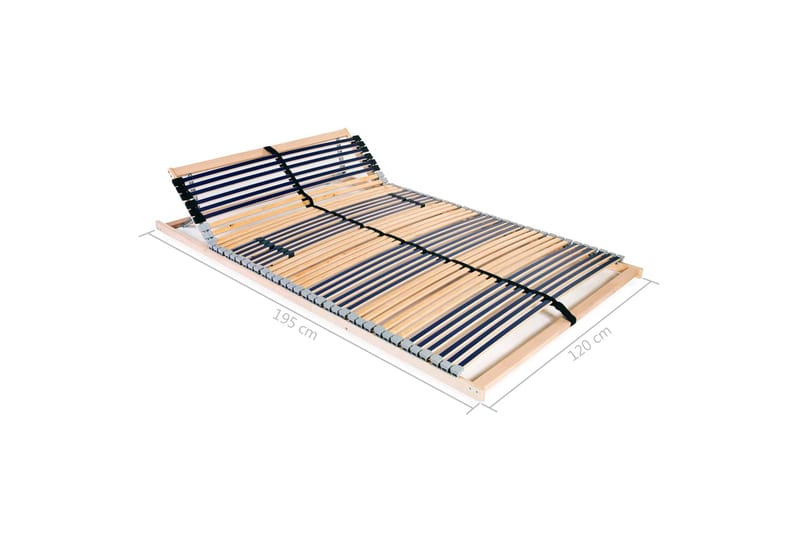 Ribbotten med 42 ribbor 7 zoner 120x200 cm - Blå - Möbler - Säng - Sängtillbehör & sänggavel - Ribbotten