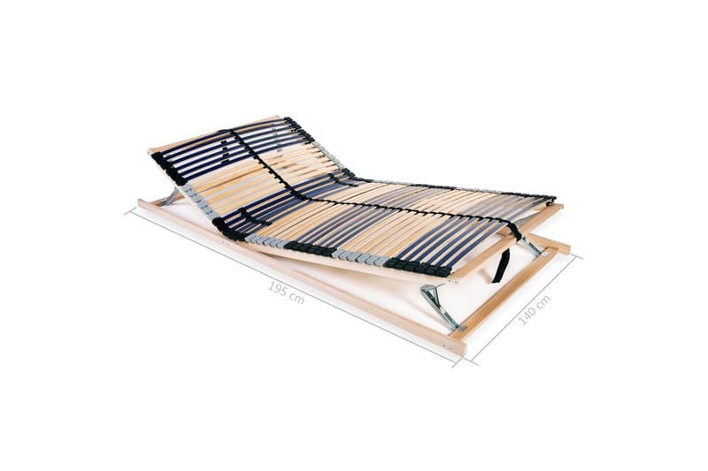 Ribbotten med 42 ribbor 7 zoner 140x200 cm - Blå - Möbler - Säng - Sängtillbehör & sänggavel - Ribbotten