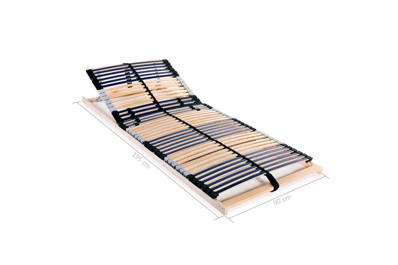 Ribbotten med 42 ribbor 7 zoner 90x200 cm - Blå - Möbler - Säng - Sängtillbehör & sänggavel - Ribbotten