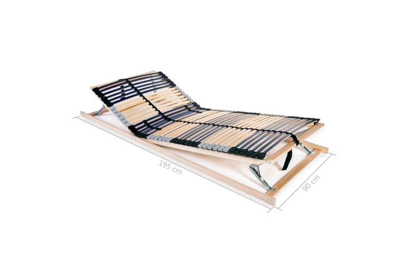 Ribbotten med 42 ribbor 7 zoner 90x200 cm - Blå - Möbler - Säng - Sängtillbehör & sänggavel - Ribbotten