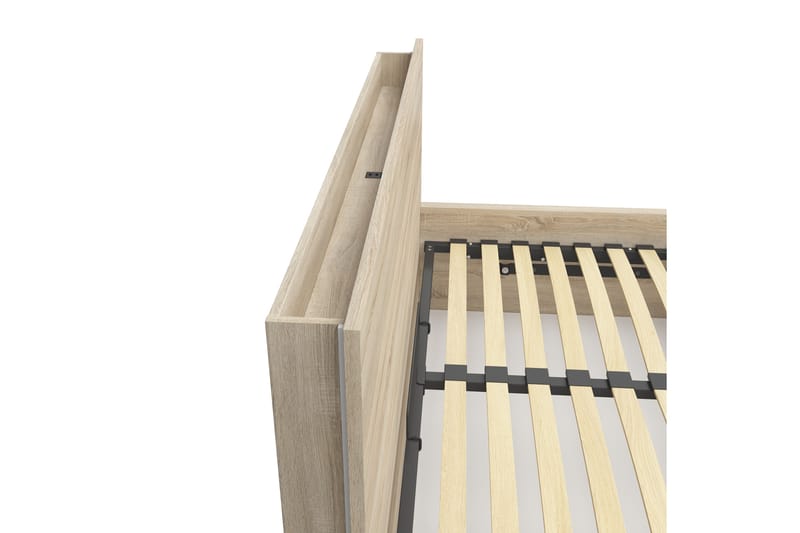 Alginet Sängskena 12x138 cm med USB - Brun - Möbler - Säng - Sängtillbehör & sänggavel - Sängförvaring