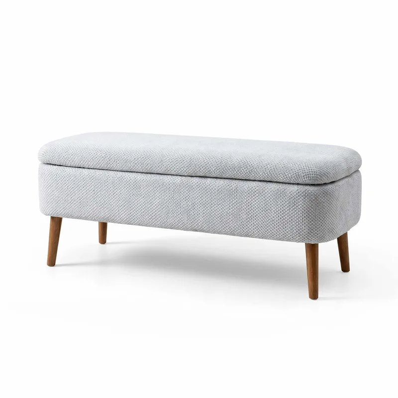 Armenia Sängkista 90 cm, Ljusgrå, Brun