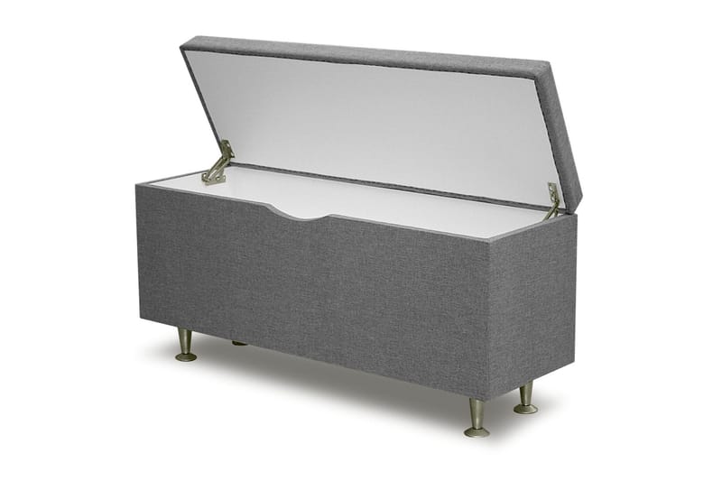 Cibele Sängkista 130 cm - Ljusgrå/Ek - Möbler - Säng - Sängtillbehör & sänggavel - Sängförvaring - Sängkista