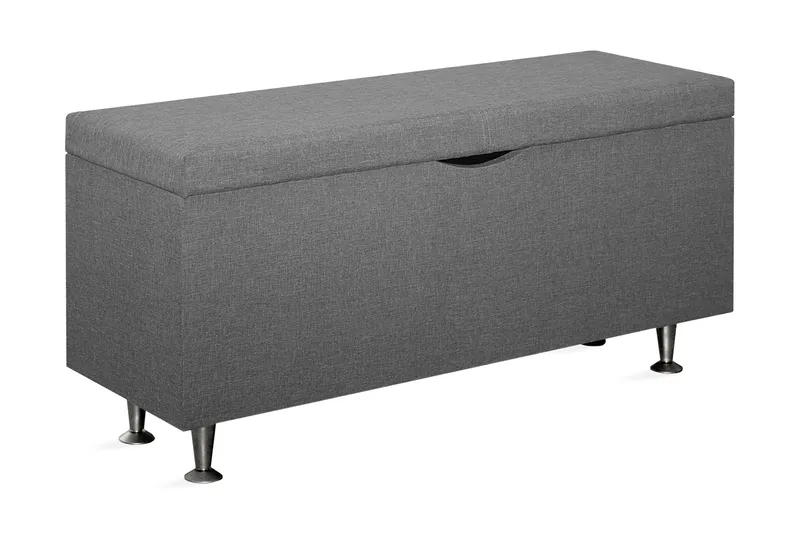 Cibele Sängkista 130 cm, Ljusgrå/Metall