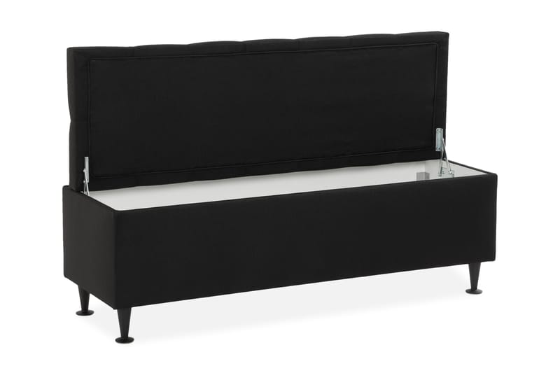 Ella Sängkista 140 cm Djuphäftad - Svart - Möbler - Säng - Sängtillbehör & sänggavel - Sängförvaring