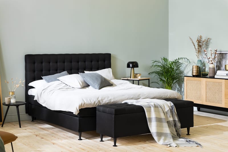 Ella Sängkista 140 cm Djuphäftad - Svart - Möbler - Säng - Sängtillbehör & sänggavel - Sängförvaring