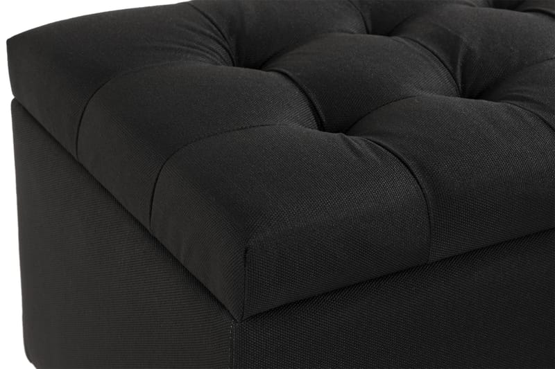 Ella Sängkista 140 cm Rutig - Svart - Möbler - Säng - Sängtillbehör & sänggavel - Sängförvaring