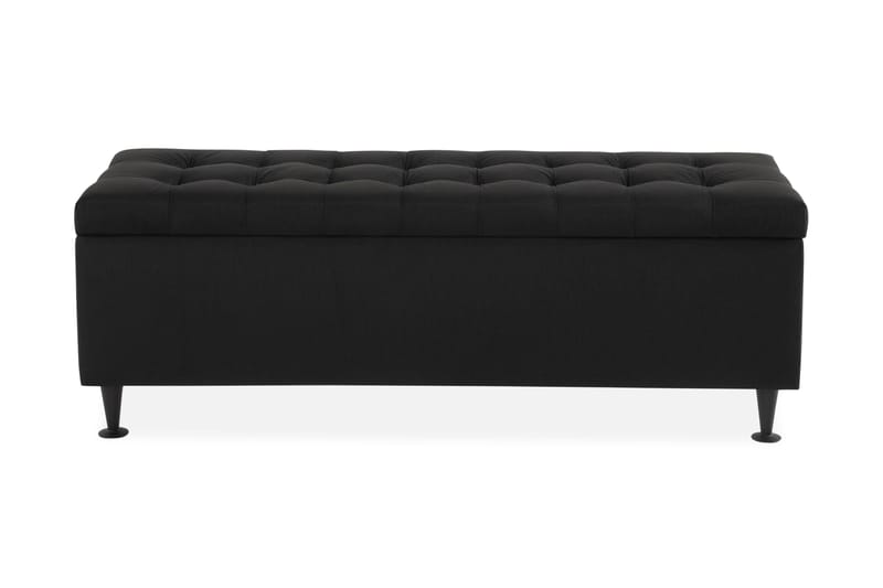 Ella Sängkista 140 cm Rutig - Svart - Möbler - Säng - Sängtillbehör & sänggavel - Sängförvaring