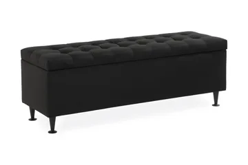 Ella Sängkista 140 cm Rutig - Svart - Möbler - Säng - Sängtillbehör & sänggavel - Sängförvaring