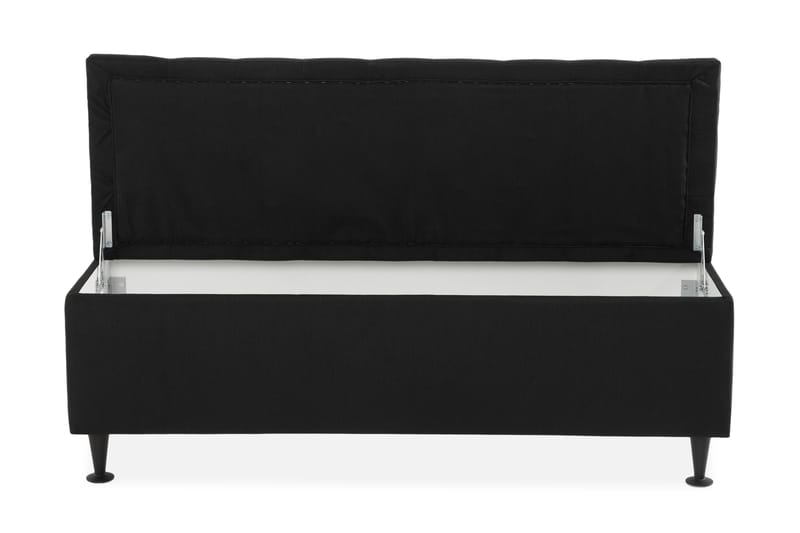 Ella Sängkista 140 cm Rutig - Svart - Möbler - Säng - Sängtillbehör & sänggavel - Sängförvaring